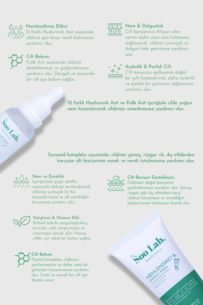 Nemlendirici ve Onarıcı Bakım Kremi ve Serum görünüm 4